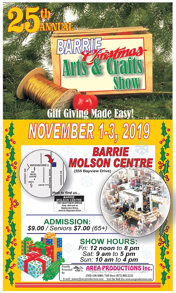 25th Annual Barrie Christmas Arts & Crafts Show  101.1 Big FM